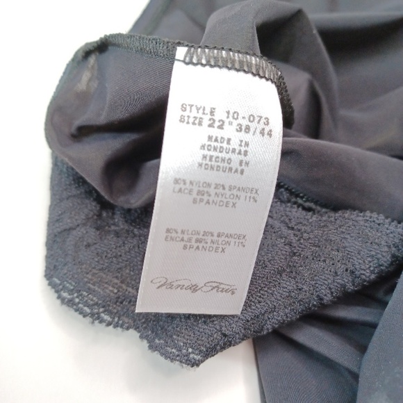 VANITY FAIRvStyle 10-073 Full Length Anti-Static Slip. Size 38/44 Black - Picture 11 of 15